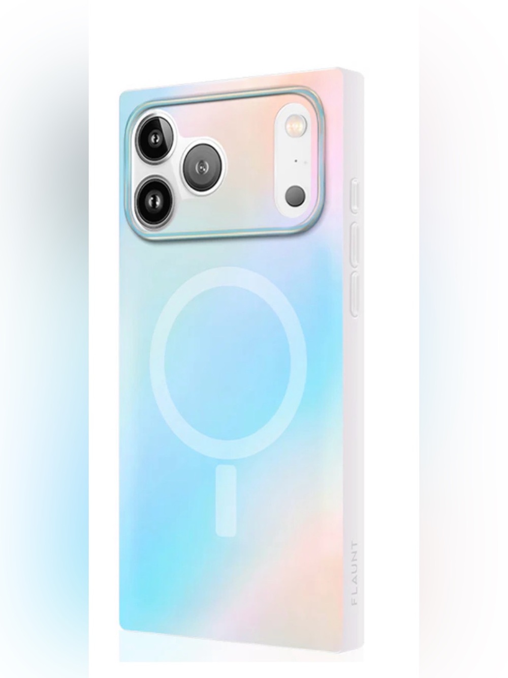 SQUARE by FLAUNT Iridescent Satin Gradient iPhone Case w/Mag Safe for 17 ProMax